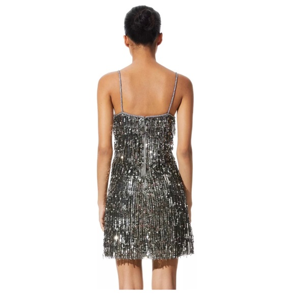 ALICE + OLIVIA Chicago Sequined Fringe Mini Dress - Picture 7 of 17